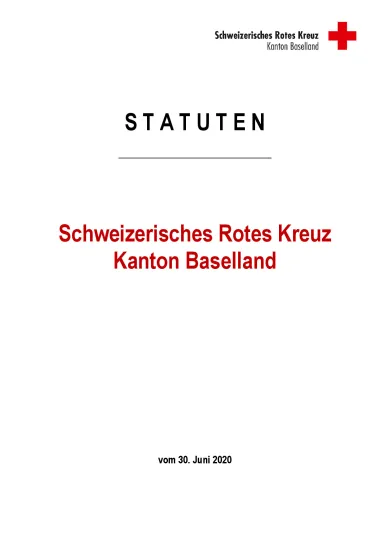 Statuten Rotes Kreuz Baselland
